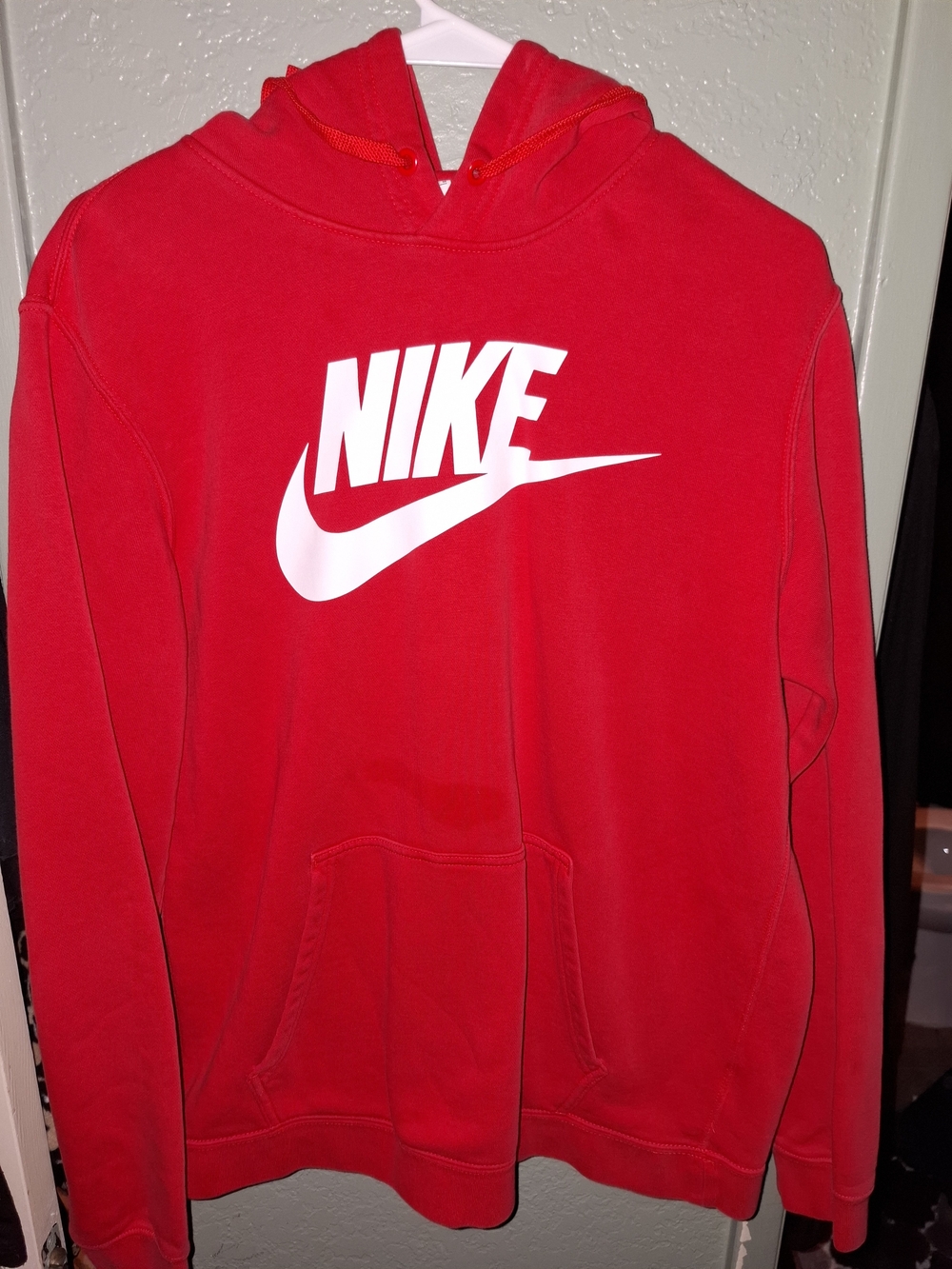 Nike Men's Red Hoodie Sweatshirt